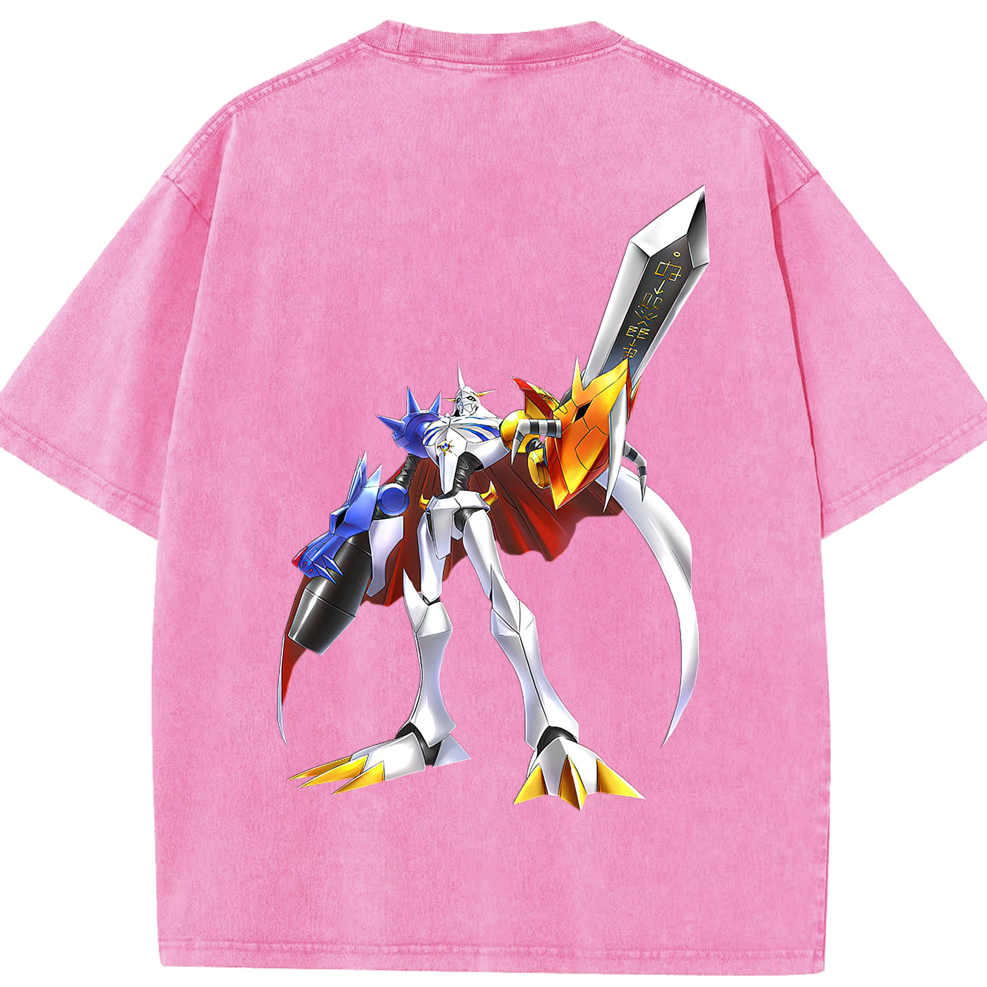 （画像用） Digimon デジタルモンスター/デジモン 綿100% ヴィンテージ風 半袖Tシャツ（背面プリント）